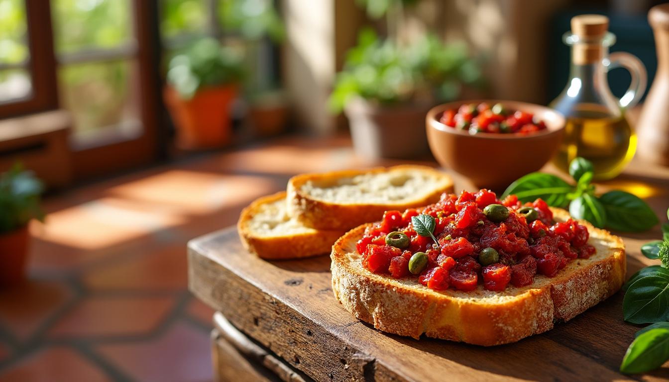 découvrez notre délicieuse tapenade aux tomates séchées, une recette méditerranéenne riche en saveurs pour sublimer vos apéritifs et plats.