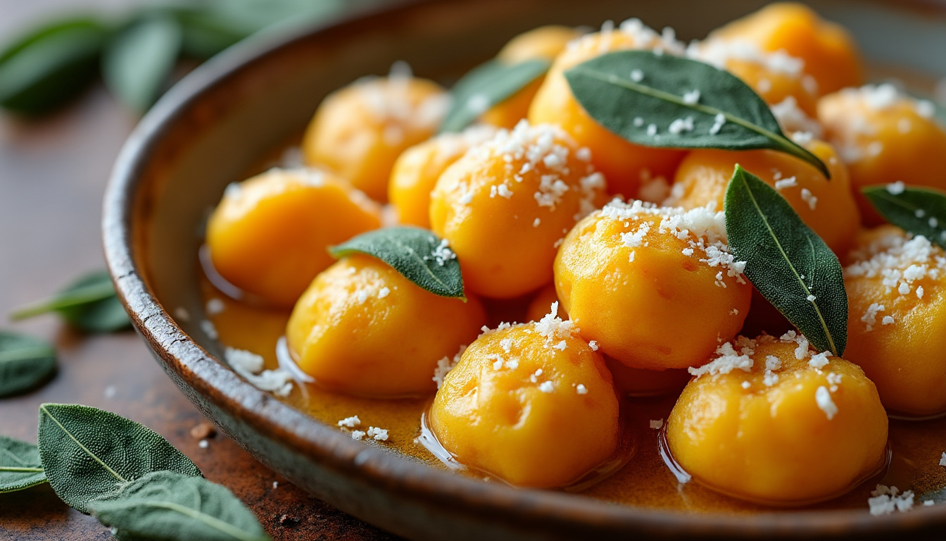 découvrez notre recette automnale de gnocchis maison au butternut, savoureuse et facile à préparer pour réchauffer vos repas d'automne.