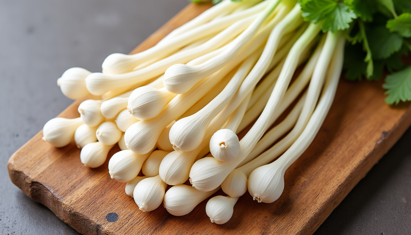 explorez les saveurs délicates et les bienfaits nutritionnels du champignon enoki cru, un trésor naturel à découvrir pour une alimentation saine et gourmande.