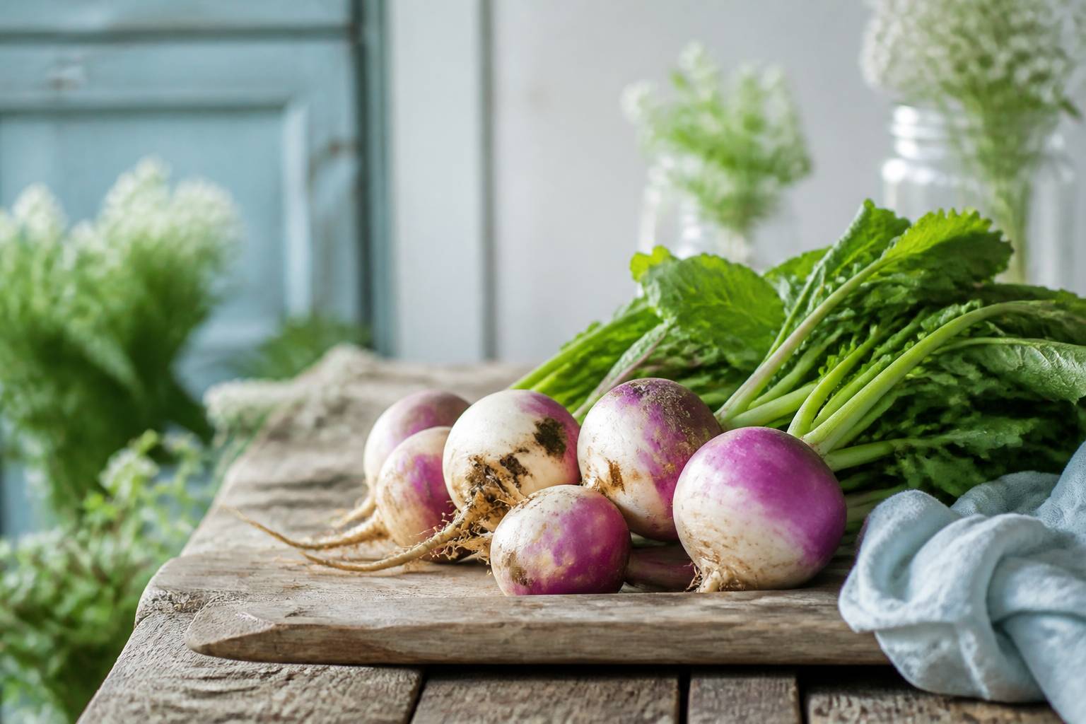 Navets frais du marché aux légumes, alimentation saine et naturelle
