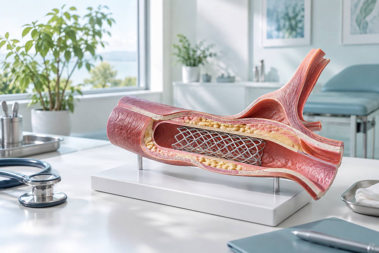 Illustration éditoriale du sujet : Ce que vous devez savoir sur les stents et les crises cardiaques : démêler les faits de la fiction