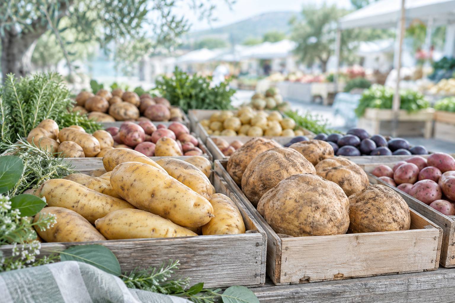 Illustration éditoriale du sujet : Explorer la diversité des variétés de pommes de terre : un voyage au cœur des tubercules