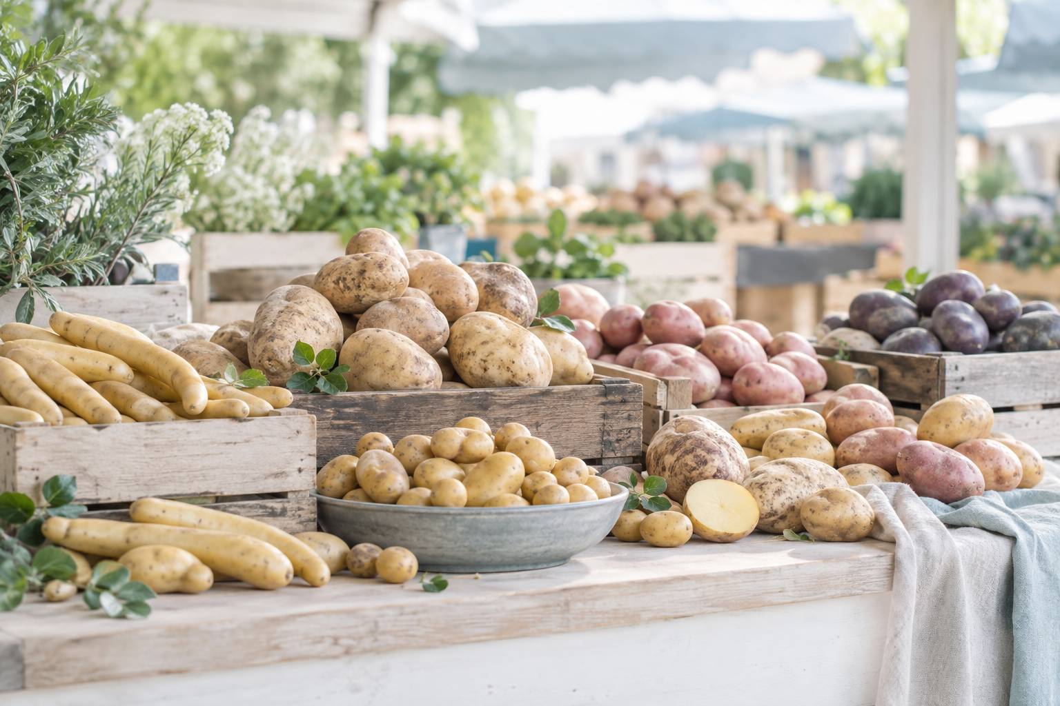 Illustration éditoriale du sujet : Explorer la diversité des variétés de pommes de terre : un voyage au cœur des tubercules