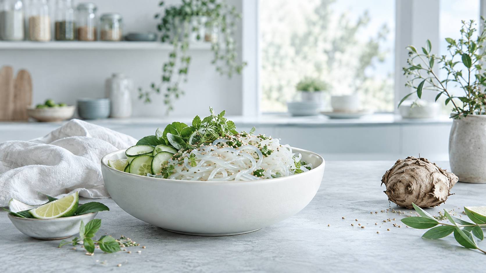 Illustration éditoriale du sujet : Le guide complet pour tout comprendre sur le konjac