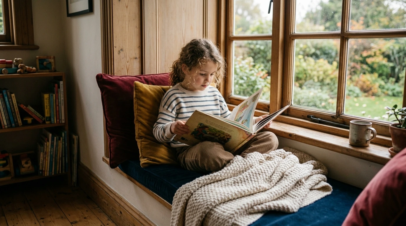 Enfant mangeant une pomme, alimentation et vue